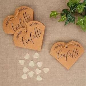 Heart Shaped Ivory Biodegradable Confetti