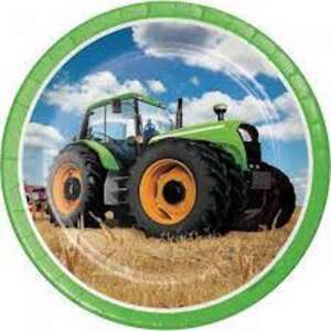 CC Tractor Time Paper Plates 8ct