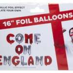 PMS 16" Balloon Banner Kit "COME ON ENGLAND"