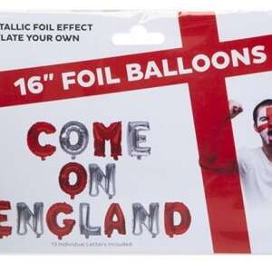 PMS 16" Balloon Banner Kit "COME ON ENGLAND"