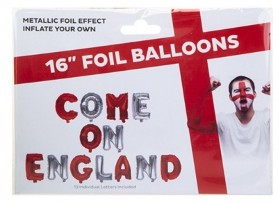PMS 16" Balloon Banner Kit "COME ON ENGLAND"