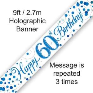 Oaktree Age 60 Blue Fizz Banner 2.7m
