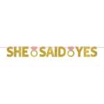 Amscan She Said Yes Letter Banner 3.65M