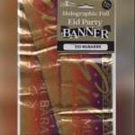GiftZone Orange/Purple Eid Mubarak Banner 2.6m