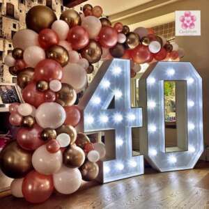 LED Light Up Numbers *Number 40 - FORTY*