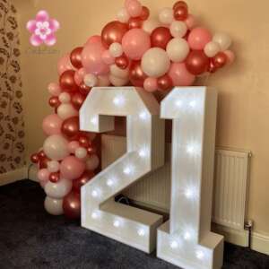 LED Light Up Numbers *Number 21 - TWENTY ONE*