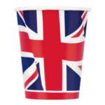 Unique Union Jack Paper Cups 8ct