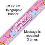 Oaktree Unicorn Birthday Banner 2.7m