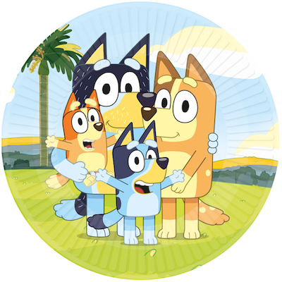 Amscan Bluey Paper Plates 8ct