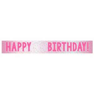 Amscan 'Add an Age' Pink Birthday Banner 1.8m