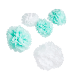 Club Green Mint Green Hanging Pom Poms 5ct
