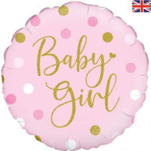 New Baby Girl 18" Foil Balloons (Various Designs)