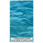 Unique Ocean Waves Plastic Tablecover 137cm x 274cm