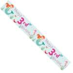 APAC Age 3 Mermaid Birthday Banner 2.6m