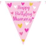 Oaktree Happy Birthday Mummy Bunting 3.9m