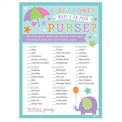 Baby Shower Purse Game 24ct