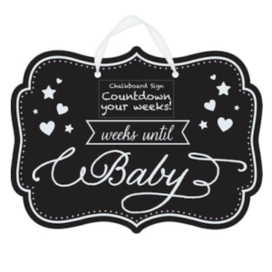 "Weeks Until Baby" Chalkboard