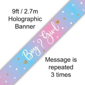 Oaktree Gender Reveal Boy or Girl Banner 2.74m
