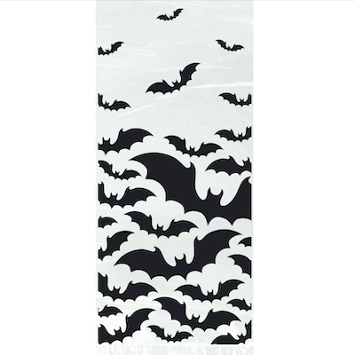 Unique Black Bats Clear Cello Gift Bags 20ct
