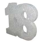 Creative Party Silver 18 Glitter Table Decoration
