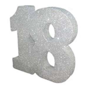 Creative Party Silver 18 Glitter Table Decoration