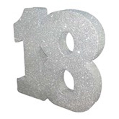 Creative Party Silver 18 Glitter Table Decoration