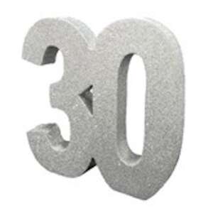 Creative Party Silver 30 Glitter Table Decoration