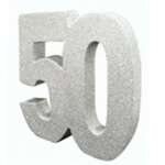 Creative Party Silver 50 Glitter Table Decoration