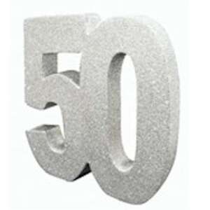 Creative Party Silver 50 Glitter Table Decoration