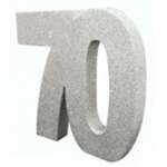 Creative Party Silver 70 Glitter Table Decoration
