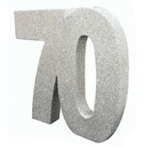 Creative Party Silver 70 Glitter Table Decoration