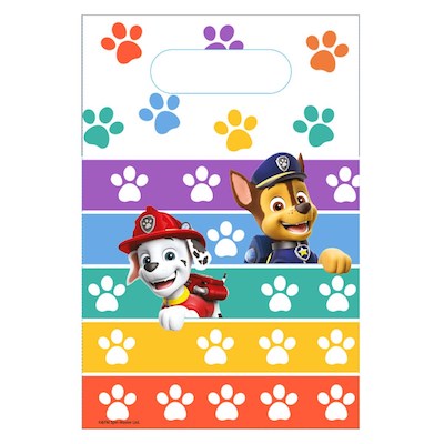 Amscan Rainbow Paw Patrol Paper Loot Bags 8ct