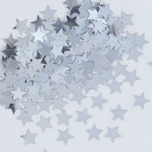 Unique Silver Star Table Confetti 14g