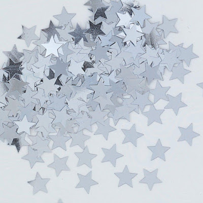 Unique Silver Star Table Confetti 14g