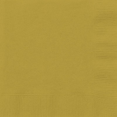 Unique Plain Gold Napkins 20ct