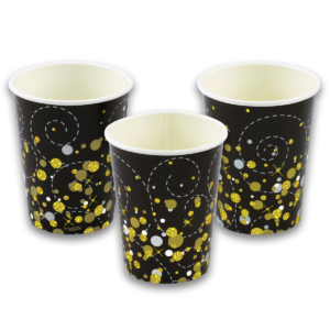 Oaktree Black Gold Fizz Paper Cups 8ct