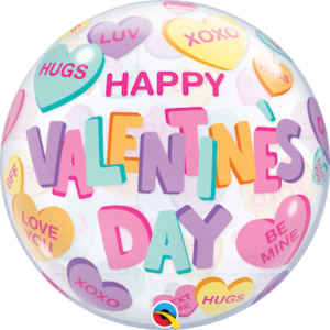 Qualatex 22" Bubble Valentine's Candy Hearts