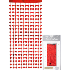 Oaktree Red Heart Door Curtain 0.9m x 2.5m