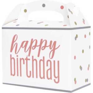 Unique Rose Gold Glitz Party Boxes 6ct