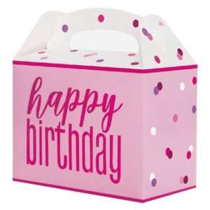 Unique Pink Glitz Party Boxes 6ct