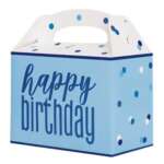 Unique Blue Glitz Party Boxes 6ct