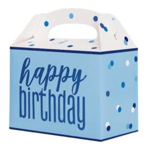 Unique Blue Glitz Party Boxes 6ct