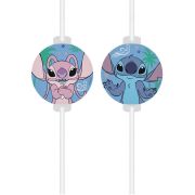 Procos Disney Stitch Paper Medallion Straws 4ct