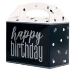 Unique Black Glitz Party Boxes 6ct