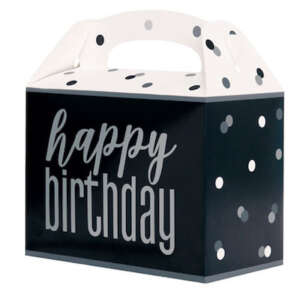 Unique Black Glitz Party Boxes 6ct