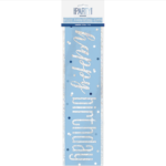 Unique Happy Birthday Blue Glitz Banner 2.74m