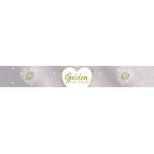 Creative Party Golden Anniversary Banner 2.74m