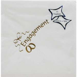 White Engagement Napkins (15ct)