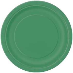 Unique 9" Emerald Green Paper Plates 16ct