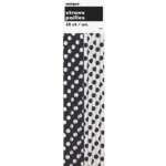 Unique Black Polka Paper Straws 10ct